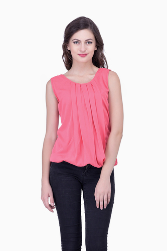 Mix Colours Pink Solid Women Party Wear Office Wear Casual Tops