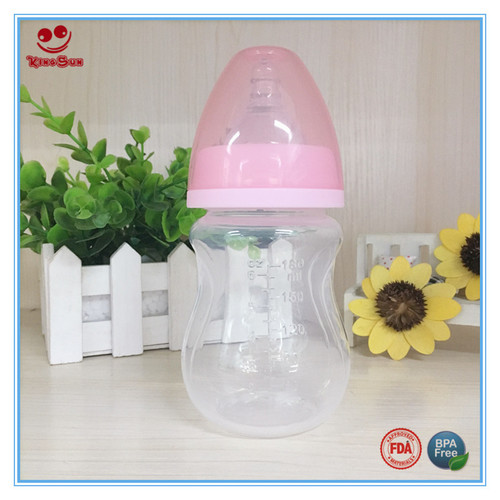 Wide Neck PP Baby Bottle - 180ml Capacity Transparent Color Eco-Friendly BPA-Free Silicone Nipple Options Heat-Resistant Design for Safe Sterilization