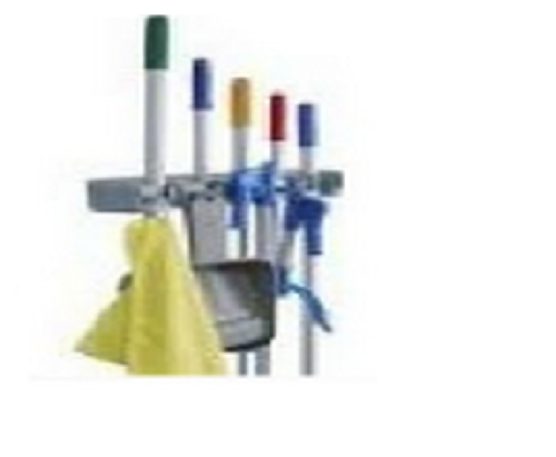 Tool Organizer - Plastic, Black, Wall Mount, Five Slots | Space Saving, Easy Access, Durable, Versatile, Secure Hold