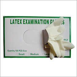 Cream Latex Examination Gloves