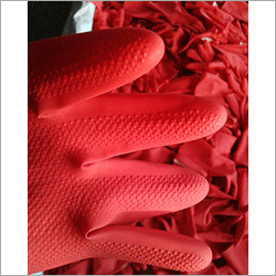 Red Household Rubber Gloves