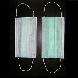 Non-Woven Face Mask - PP Non-Woven 50.8-152.4 mm Length 63.5 mm Width Green Color | High Filtration Super Breathability Adjustable Elastic Straps Disposable Design Skin-Friendly