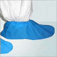 Non Woven Shoe Cover - P.P. Spun Bond 15X38CM Blue | Comfortable Fit Ideal for Clean Rooms and Pharmaceutical Environments