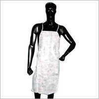 Non-woven Apron - Polyethene, 28"x42"/28"x46", White/blue | Disposable, Eco-friendly, Recyclable, Embossed Smooth Surface, Durable Finish
