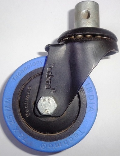 Rubber Wheel Castors with 7/8 Inch - Artificial, 100x32 mm Diameter | T1 Series, Condition: New