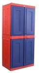 Plastic Almirah Red and Blue