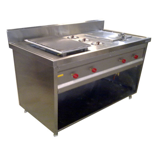 Vadapav Tava - Stainless Steel, 4 x 2 x 32 ft | Durable Body Structure, LPG Operated, Trendy Design, Corrosion Resistant