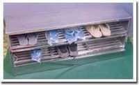 Ss Shoe Rack - Stainless Steel, Gray Antique Painted Design | Outdoor Furniture, Hotel Furniture, Machine Cut Artwork