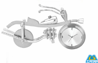 Silver Bike Clock