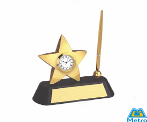 Star Clock with Pen Holder