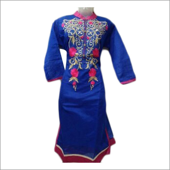 Rayon Silk Blend Embroidered Fancy Kurtis - Color: All Color