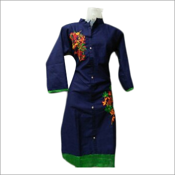 Embroidered Fancy Kurtis In Rayon And Silk Blend - Color: All Color