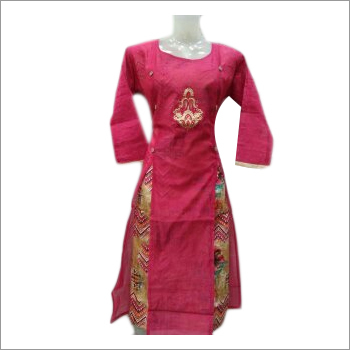 Kora Silk Kurtis - Silk Blend Material - Color: All Color