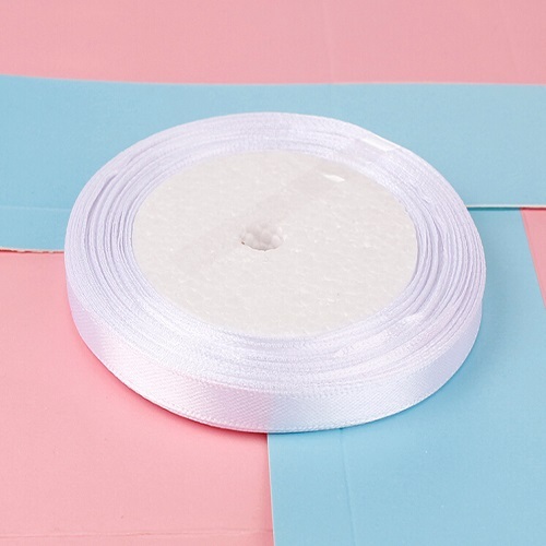 white coloured satin tape