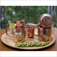 Copper-ware Pure Copper Beer Mug With Glass