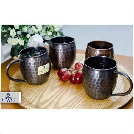 Copper-Ware Hammered Black Copper Mule Mug