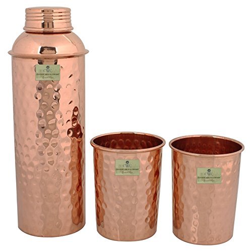 Copper Hammered Water BOTTLE