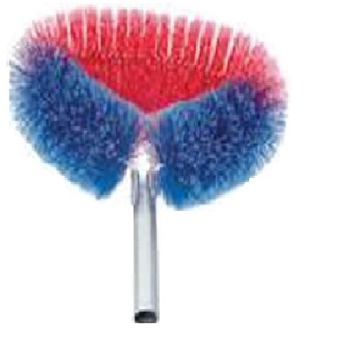 Brush - Nylon Round, Red/Blue | Fan & Fixture Cleaning, Lightweight, Compact Design