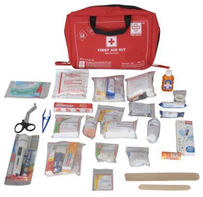 First Aid Travel Kit - 32x22x10cm, 138 Pcs | Family Kit Bag, Wound Care, Burn & Eye Care, General Supplies