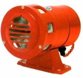 Electrical Siren - ABS Body, 115x115x70 mm, Red | Dual Power, Loud Alarm, 1 km Range