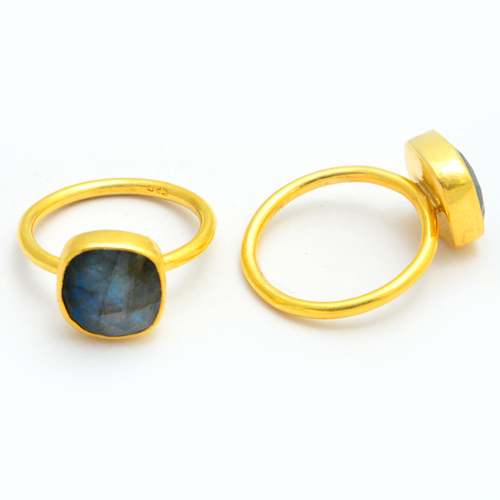 Labradorite Gold Plated Ring