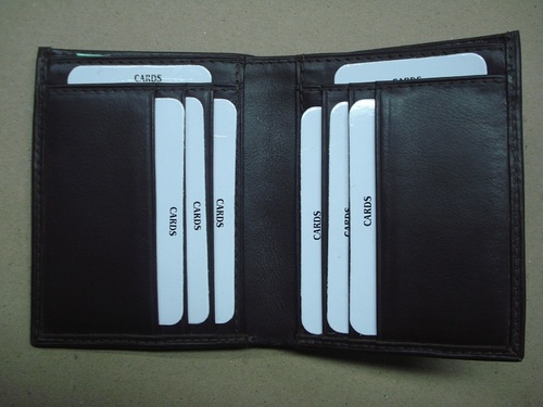 Leather Wallet - Genuine Leather, 4x3x1 Inches, Brown | Hand-Stitched, 8 Card Slots, Snap Closure, Compact Design