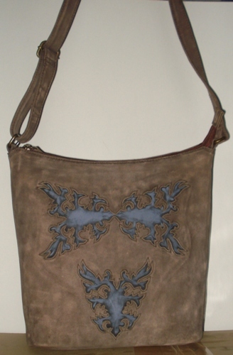 Leather Bag with Patch work
