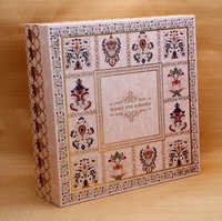 Designer Wedding Card Box - Mdf Board 10"x10"x3" , Handmade Royal Theme With Gold Foil Work And Three Gold Foil Border Inserts