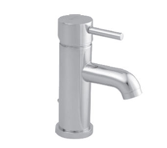 Single Lever Basin Mixer - Stainless Steel, Standard Size - Round Shape, Deck Mounted Design with Sleek Modern Finish