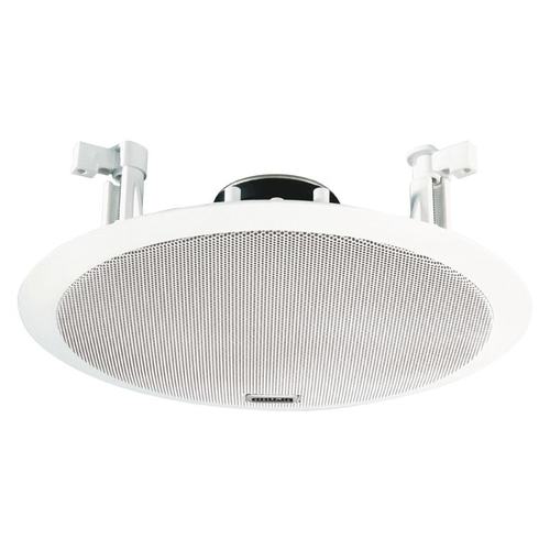 Ceiling Speaker - Powder Coated Aluminium Mesh, 200x85 mm, White, 5" Full Range | Flush Mount, Clear Sound, 100V Line, Easy Install