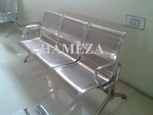 Silver Reception Waiting Chair