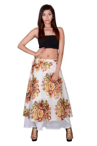 Mix Color White Cotton Umbrella Wrap Around Skirts