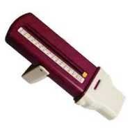 Digital Peak Flow Meter - Plastic, 150x50x30 Mm, Burgundy | Portable, Manual, Accurate Lung Function Test