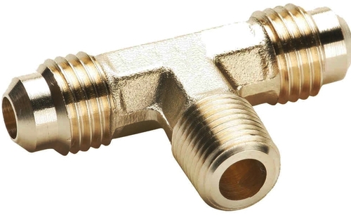Brass Half Flare Tee For Compression Fittings