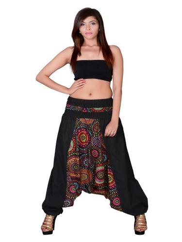 Cotton Party Wear Harem Trouser - Free Size, Assorted Colors | Breathable, Anti-Wrinkle, Comfortable Fit, Good Quality Wash Treatment