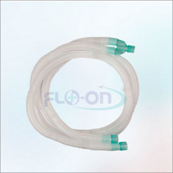 Ventilator Circuit (Plain) - Plastic Material, White Color | Special Clip Feature for Disconnection Prevention, Veterinary Application