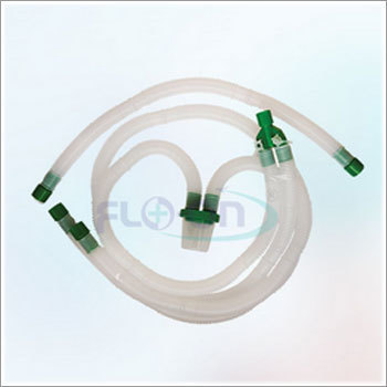 Ventilator Circuit - Plastic Material, White Color | Special Clip Feature for Disconnection Elimination, Ideal for Veterinary Use in Hospitals and Clinics