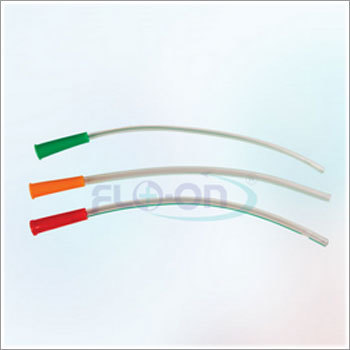 Suction Catheter Flo-On - PVC Material, Soft & Kink Resistant Tubing, White Color | Ideal for Hospitals, Clinics, and Nursing Homes
