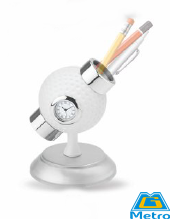 Golf Pen Stand With Clock
