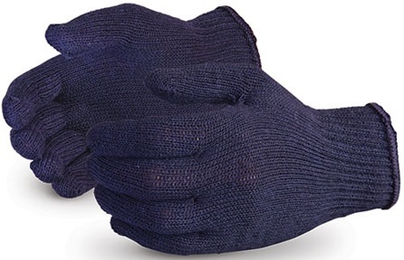 Knit Gloves - 7-Gauge Seamless Knit, Dark Blue Color | All-Purpose Hand Protection for Carpenters, Electricians, House Painters - Pack of 36 Pairs