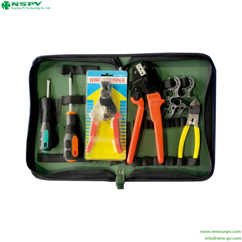 Hand Tool Set Solar connector crimper wier stripper plastic wrench tool set