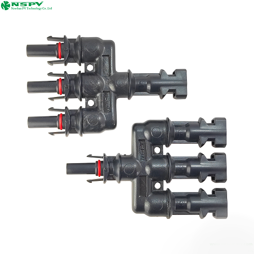 Ip67 Waterproof 3 To 1 Solar Branch Connectors 1000Vdc 30A Pv4.0 Branch Connectors - Color: Black