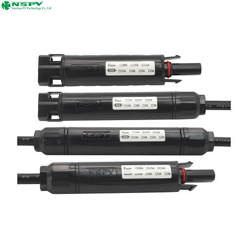 Solar Fuse Connectors 1000VDC With In-line Fuse PV Fuse Connectors For Solar System Protection