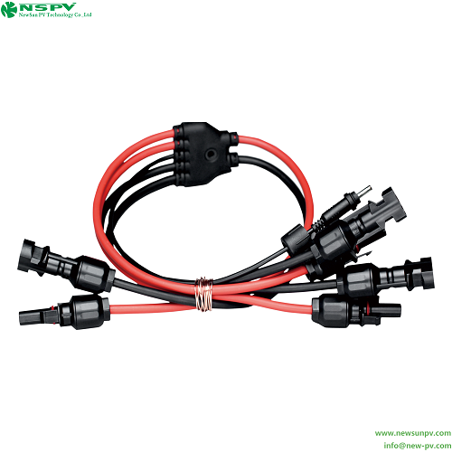 6 to 2 solar panel y connector solar parallel connectors cable harness