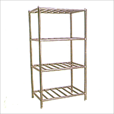 Pot Rack - Stainless Steel 48x18x72 Inches 4 Shelves Rust Resistant Space Saving Easy Assembly