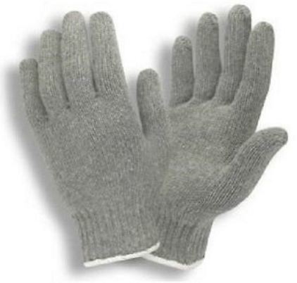 SA.SA.KN.1490272 - Cotton Knit Gloves, Universal Size, Gray | Durable, Hand Protection, 48 Pairs