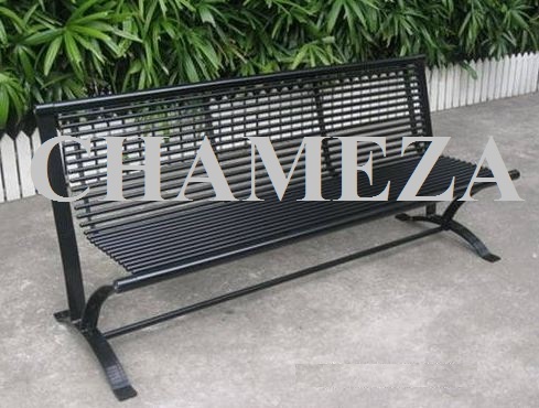 Black Iron Bench