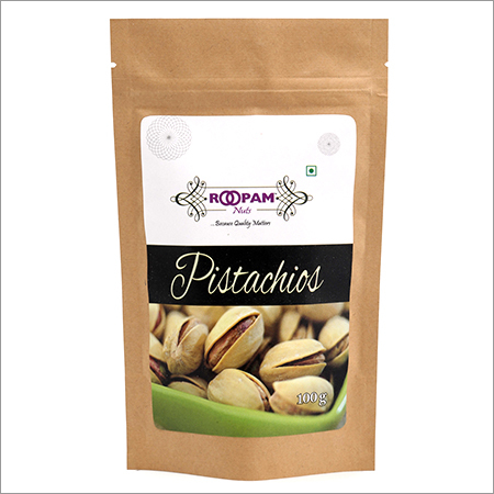 Pistachios - Kraft Paper Packaging, 100g | Healthy Snack, Delicious Taste, Medium Nut Size, Moisture 6%