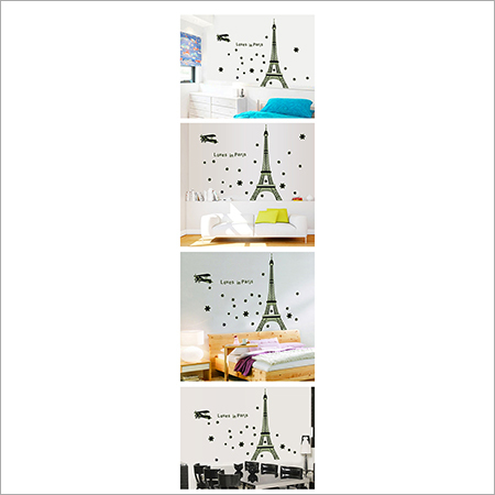 Molessi Decals Love in Paris Night Eiffel Tower Decoration Luminous Glow in the Dark