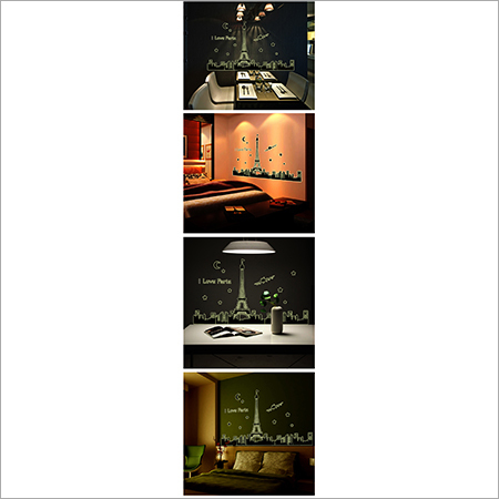 Molessi Decals Wall Luminous Glow In The Dark Stickers I LOVE PARIS At Night